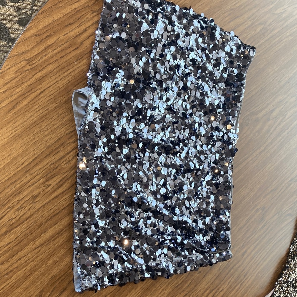 Abercrombie & Fitch Silver Sequin Skirt